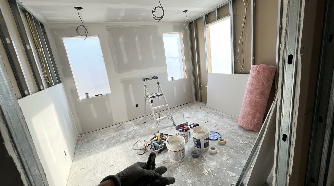 Chantier Villa Kirchberg · cloisons sèches